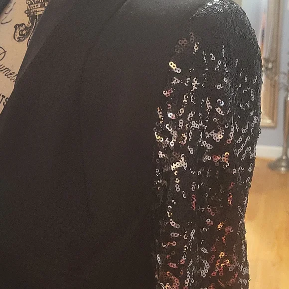 Haoyihui black and silver sequin blazer - Picture 4 of 8